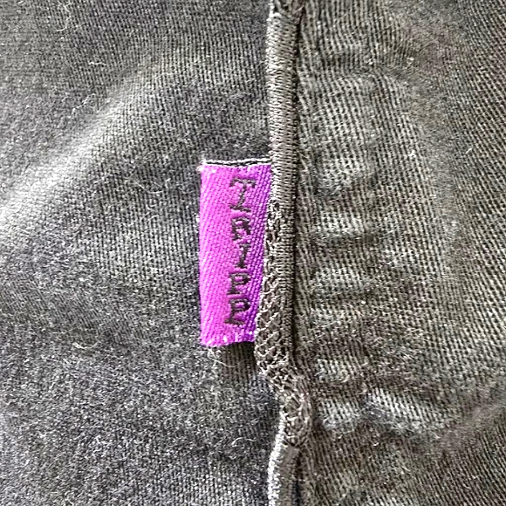 Lip Service Corset Vest Black Purple Striped Fur Collar Size Rare Vintage Punk - Picture 8 of 10